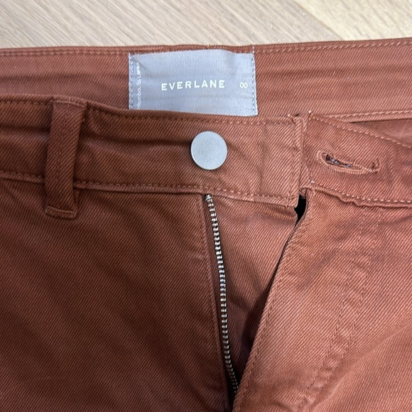 Everlane Straight-Leg Crop - Cocoa Brown, Size 00 - Picture 4 of 4